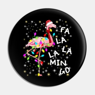 Fa La La La mingo Flamingo for Christmas Pin