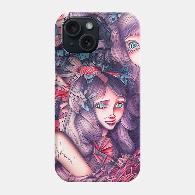 Anime Illustration of New Year Girl Phone Case by cornelliusy