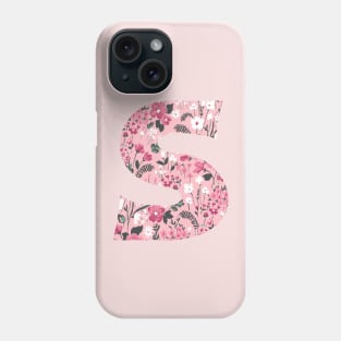 Floral Letter s Phone Case