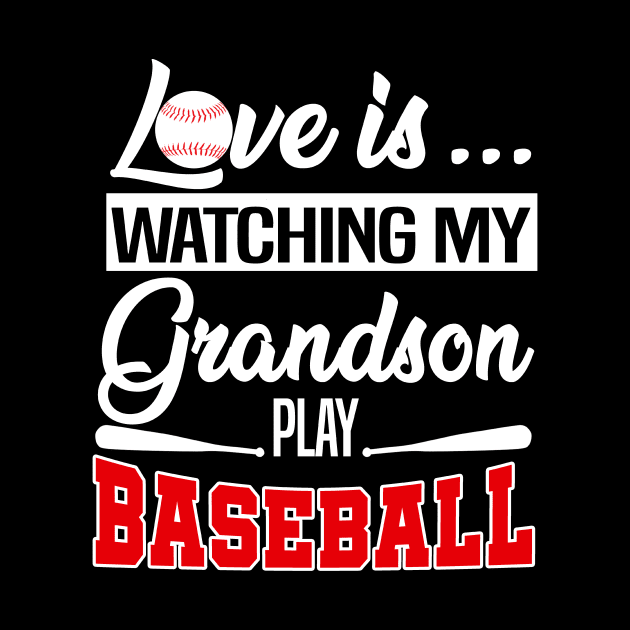 Love Is Watching My Grandson Play Baseball Shirt Grandma Tee by blimbercornbread