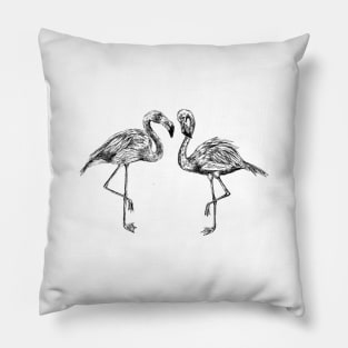 Flamingos Print Pillow