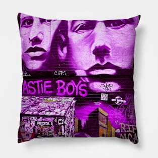 Street Art Graffiti NYC Urban Vintage Pillow