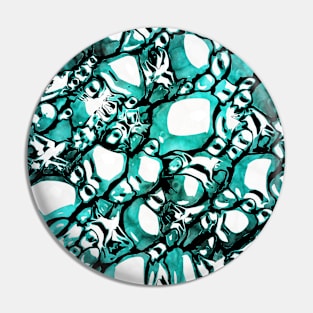 Chaos in Teal Pin