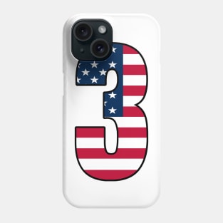 Number 3 Star Spangled Banner Phone Case