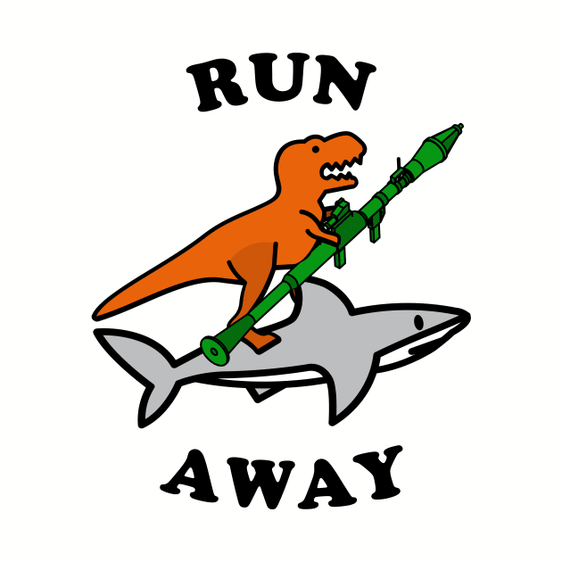 Run Away Raptor with a Rocket Launcher Riding a Shark by Electrovista