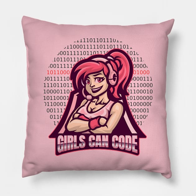 Girls can code Pillow by Software Testing Life