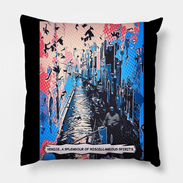 Venice Pillow by KazArtDesigns