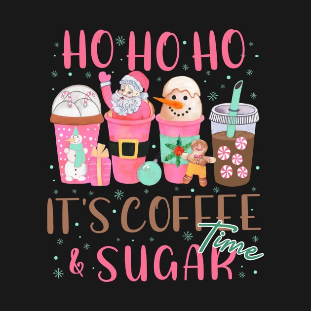 Christmas Coffee Cups with Retro Pink Santa by gogo-jr