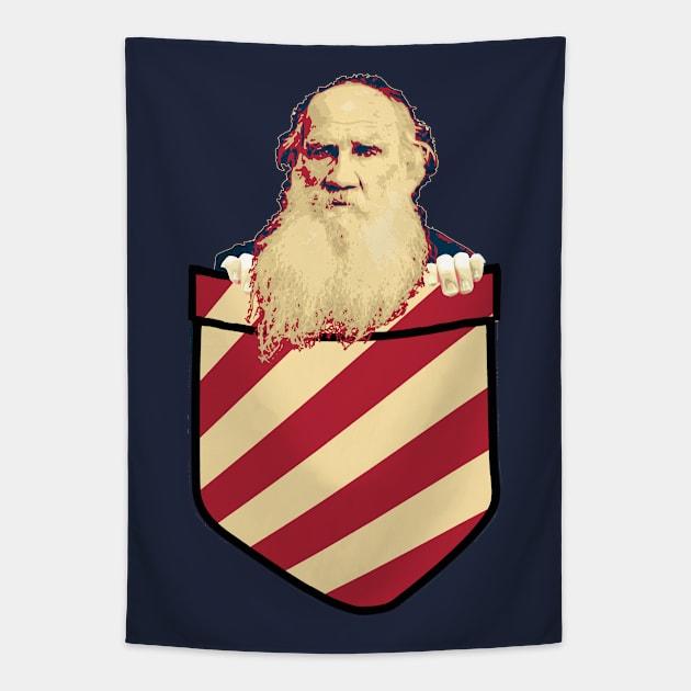 Leo Tolstoy In My Pocket Tapestry by Nerd_art