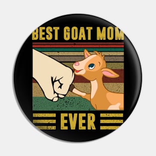 Vintage Best Goat Mom Ever Pin