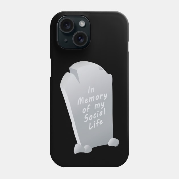 Tombstone with funny epitaph for Halloween Phone Case by SPJE Illustration Photography