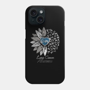 Lung Cancer Awareness Blue Heart Edition Phone Case