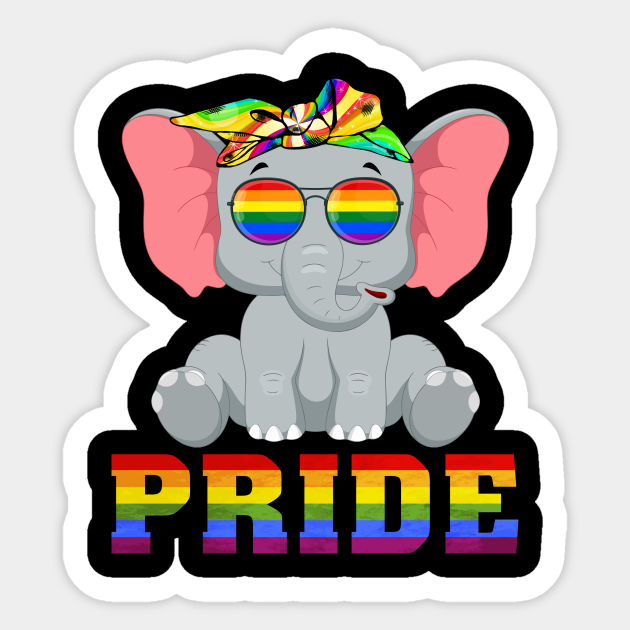 Elephant Gay Pride Flag Sunglasses LGBT Animals Lover - Elephant Gay ...