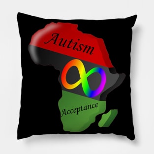 Black Autism Acceptance Pillow