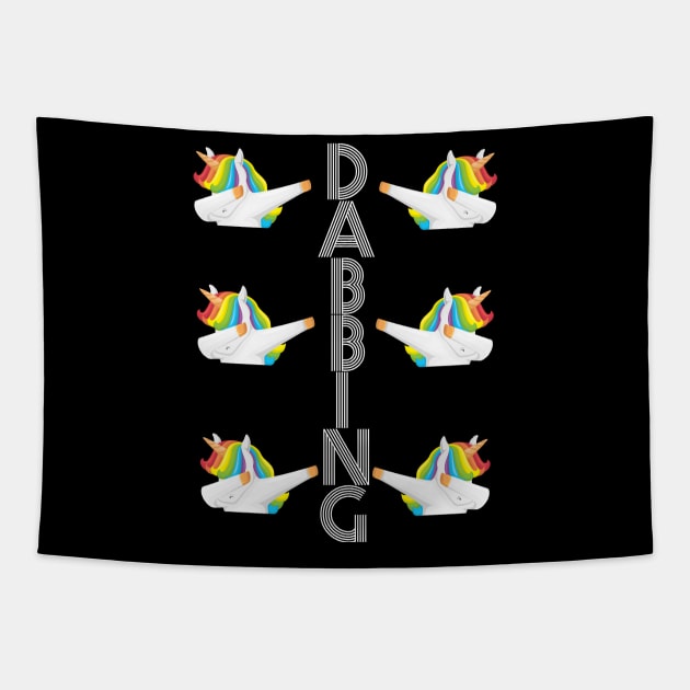 Dabbing Unicorn Tapestry by Imutobi