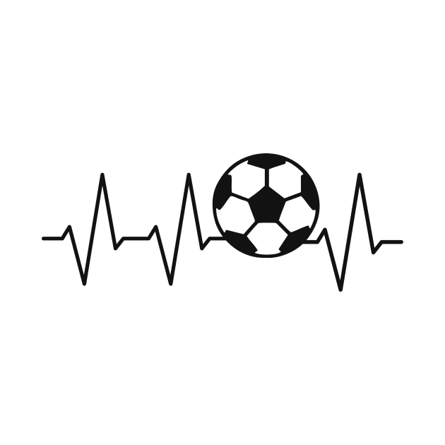 Footballer Heartbeat Football Pulse Sport by Foxxy Merch