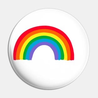 Rainbow Pattern on White Pin