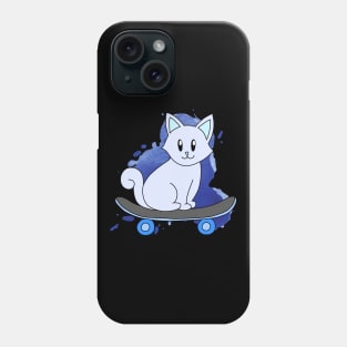 Blue Skater Cat Phone Case