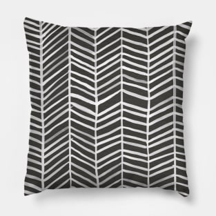 Herringbone Black Pillow