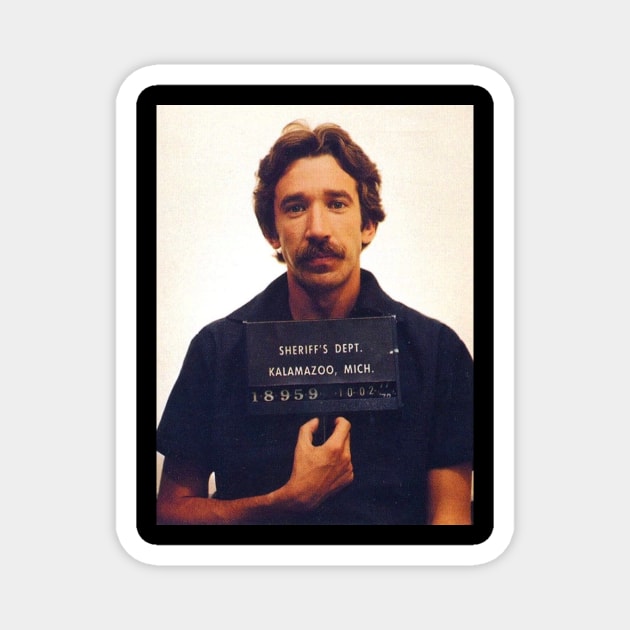 Tim Allen: Snowman (Mugshot shirt) Magnet by BackOnMyBSDesigns