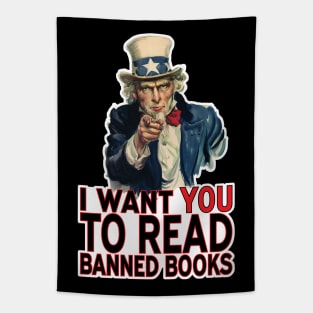 I WANT YOU TO READ BANNED BOOKS Tapestry