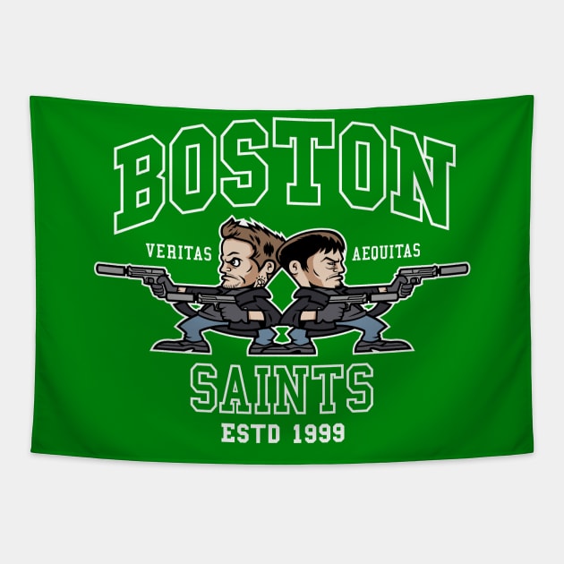 Boston Saints  (Collab with GoodIdeaRyan) Tapestry by demonigote
