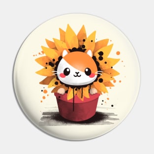 Sunflower hamster Pin