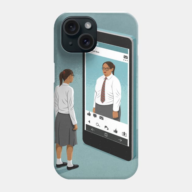 Social Girl Phone Case by John Holcroft