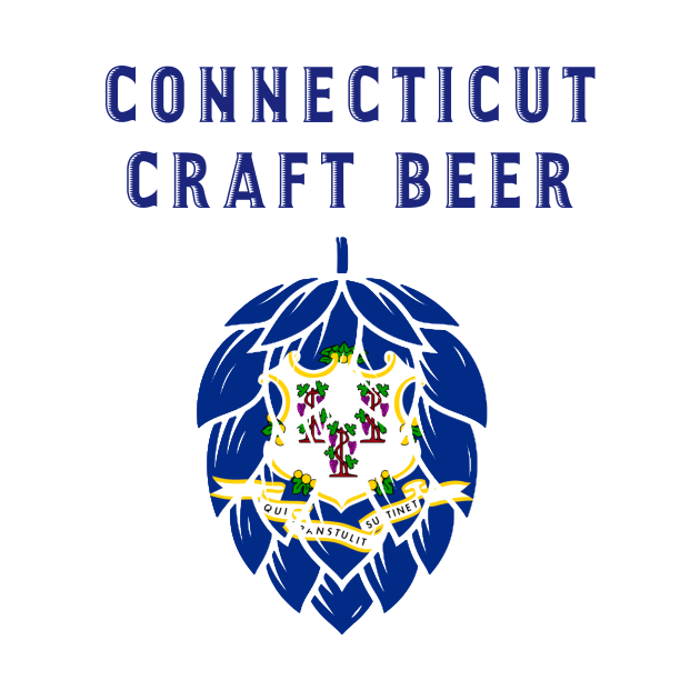 Connecticut State Flag United States of Craft Beer by Owl House Creative