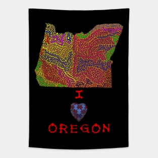 I Love Oregon Tapestry