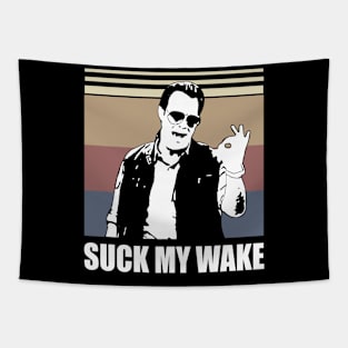 Artwesome Suck My Wake Retro Quotes Tapestry