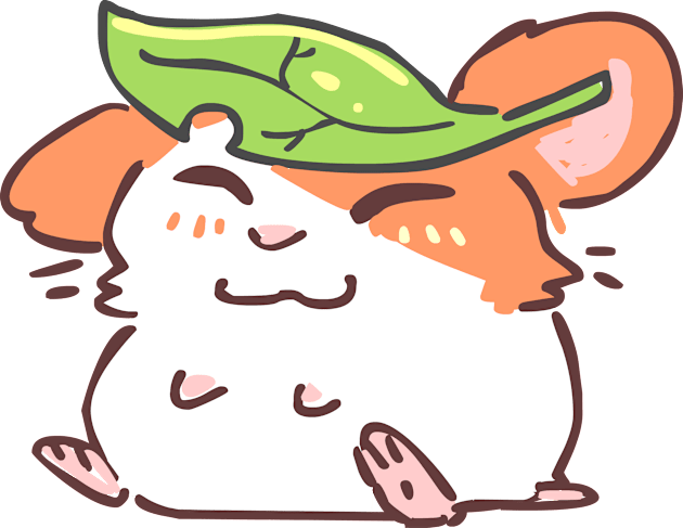 Hamster with a Leaf Kids T-Shirt by sky665