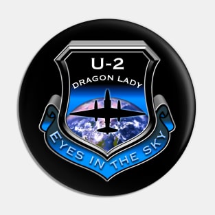 U2 Dragon Lady Eyes In The Sky shield Pin