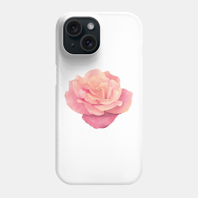 Watercolor rose Phone Case by RosanneCreates