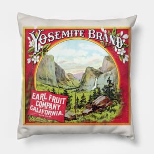 Yosemite Brand crate label, circa 1893 - 1909 Pillow