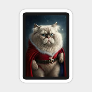 Cool Cat portrait Christmas vibes Magnet