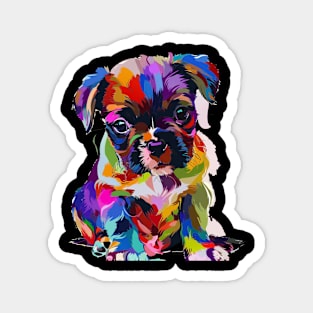 Puppy Colorful Pop Art Design Dog Lover Gift Idea Magnet