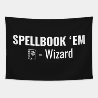 Spellbook 'em-wizard-Dungeons and Dragons class Tapestry