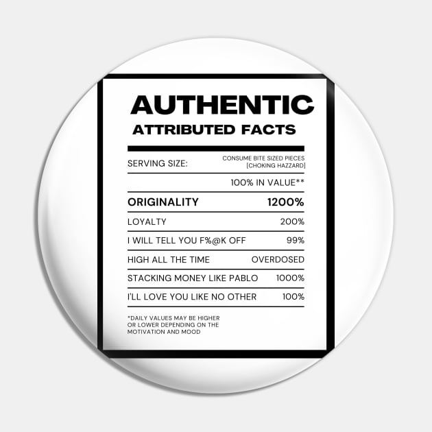 Authentic Attributes Pin by THE HIGHLIGHTZ