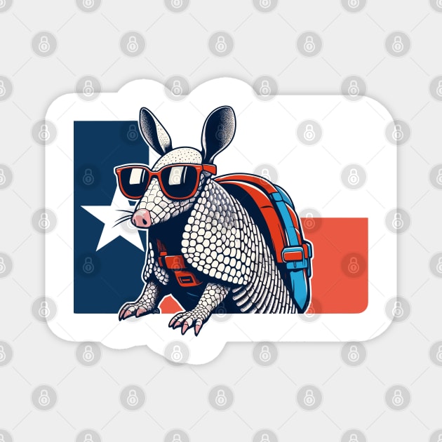 Armadillo - Texas Wildlife Magnet by JessArty