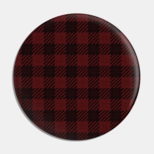 Checker Tartan Red and Black Pin