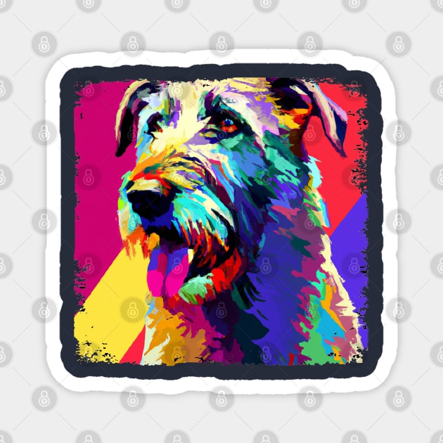 Irish Wolfhound Pop Art - Dog Lover Gifts Magnet by PawPopArt