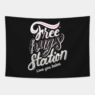 Free Hugs Station Valentines Day Tapestry