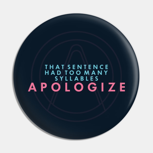 Borderlands 2 - Apologize Pin by BadBox