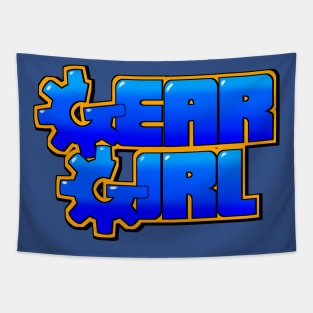 Gear Girl Logo Tapestry