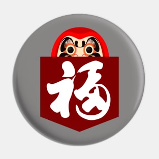 Shy Daruma Pin