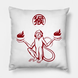 Fire monkey with Chinese wording. Pillow