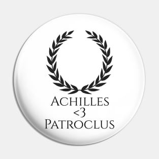 LGBT Gay Pride Achilles <3 Patroclus Ancient Greek Mythology Pin