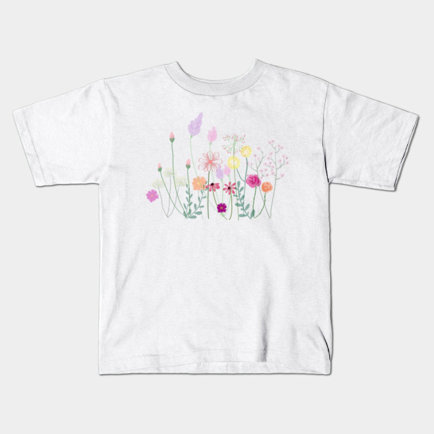 Flowers Plants Painting Flowers Art Kids T Shirt Teepublic