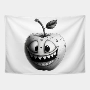 Cartoon jaws apple Tapestry